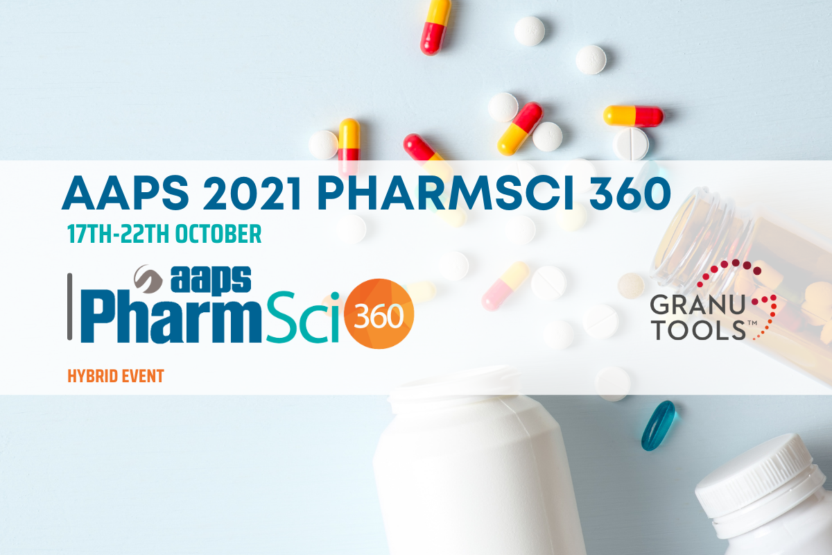 granutools banner of AAPS 2021 PharmSci on October 17-22